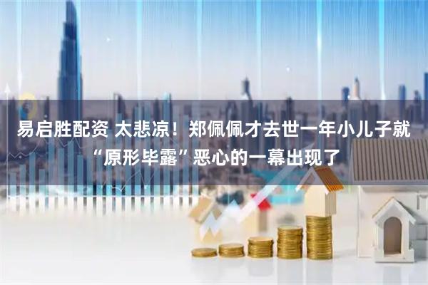 易启胜配资 太悲凉！郑佩佩才去世一年小儿子就“原形毕露”恶心的一幕出现了